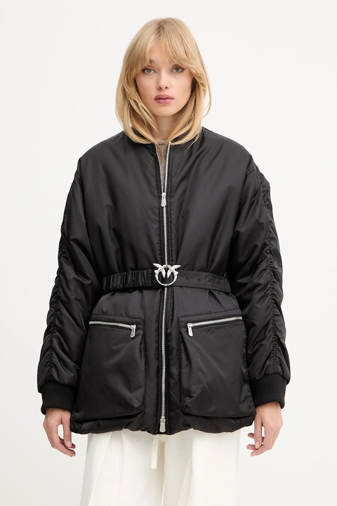 Pinko kurtka kolor czarny przejściowa oversize 105340 A2OL - zdjęcie produktu nr 1