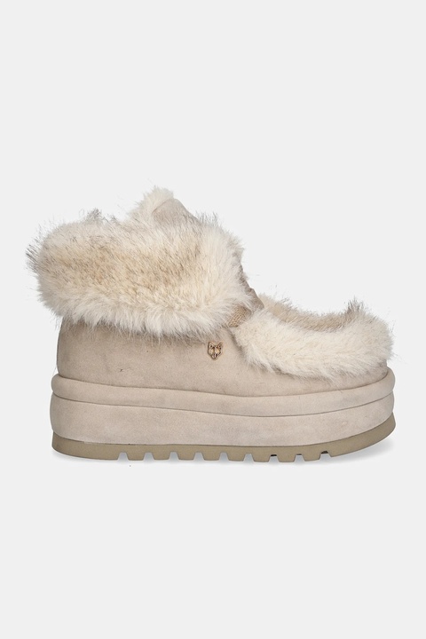 Naked Wolfe śniegowce Bambi kolor beżowy Bambi Faux Fur Suede Ice - zdjęcie produktu nr 1
