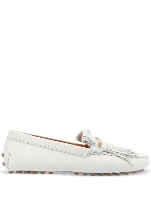 Tod's fringed pebble loafers - White - zdjęcie produktu nr 1