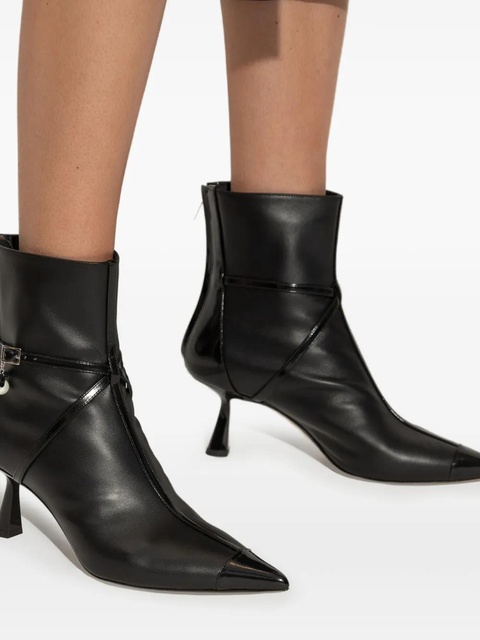 Jimmy Choo 70mm pearl-embellished pointed-toe boots - Black - zdjęcie produktu nr 2