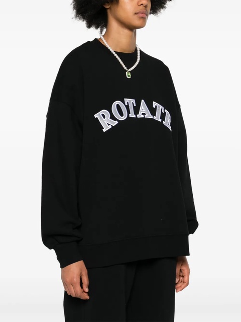 ROTATE BIRGER CHRISTENSEN logo-patch organic-cotton sweatshirt - Black - zdjęcie produktu nr 2