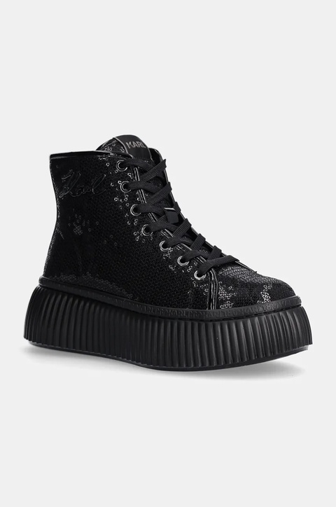 Karl Lagerfeld sneakersy skórzane KREEPER kolor czarny KL42348 - zdjęcie produktu nr 2