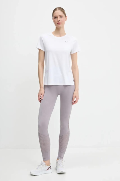 Puma t-shirt do biegania damski kolor biały 526659 - zdjęcie produktu nr 2