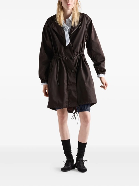 Prada drawstring-waist raincoat - Brown - zdjęcie produktu nr 1