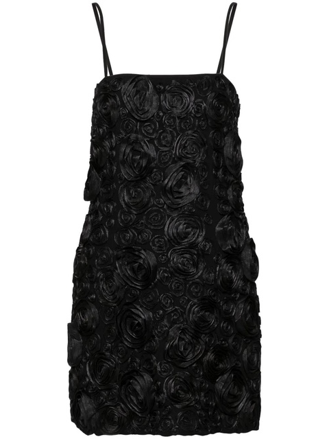Blumarine floral-appliqué mini dress - Black - zdjęcie produktu nr 1