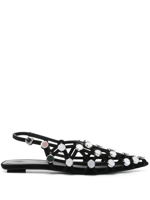 The Attico Grid slingback sandals - Black - zdjęcie produktu nr 1