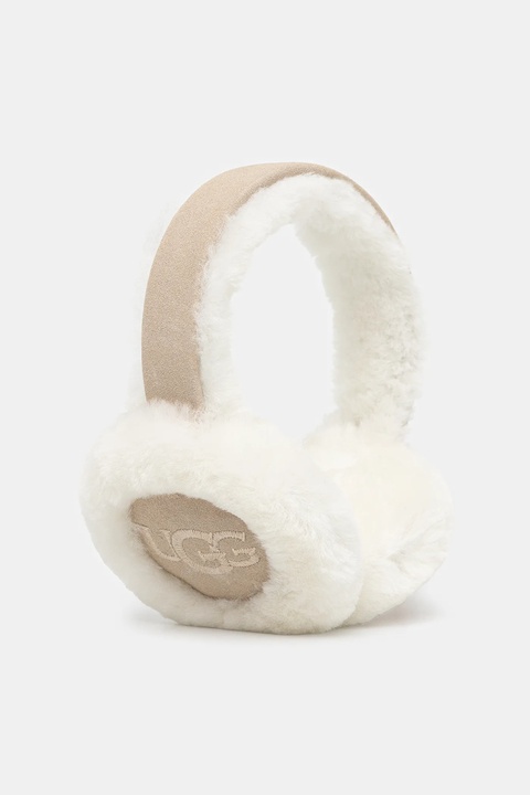UGG nauszniki zamszowe kolor beżowy 20955 - zdjęcie produktu nr 1