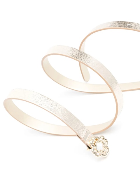 Maje Clover slim leather belt - Gold - zdjęcie produktu nr 2
