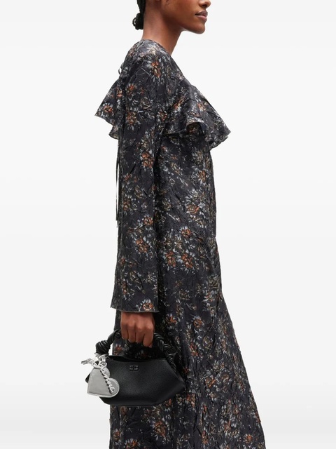 GANNI mini Bou twisted-handle tote bag - 099 BLACK - zdjęcie produktu nr 2