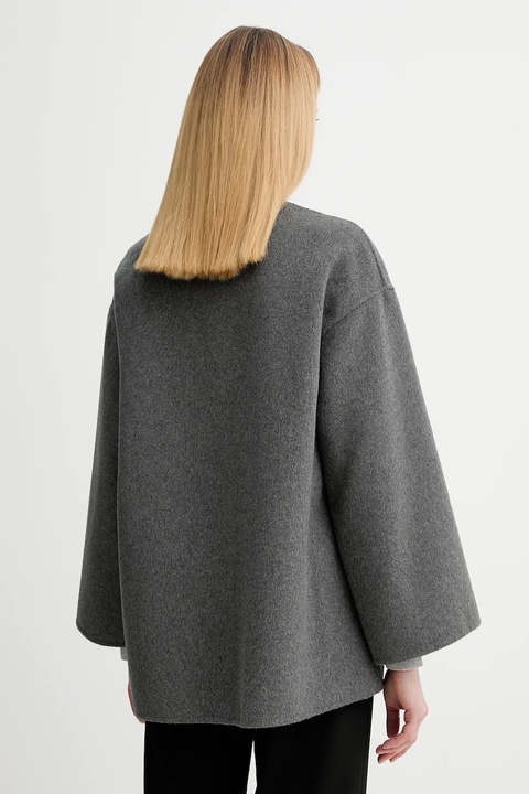 Marc O'Polo płaszcz z dodatkiem wełny kolor szary 600024370013 - zdjęcie produktu nr 2