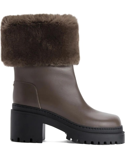 Giuseppe Zanotti MAIRI fur-cuff boots - Brown - zdjęcie produktu nr 1
