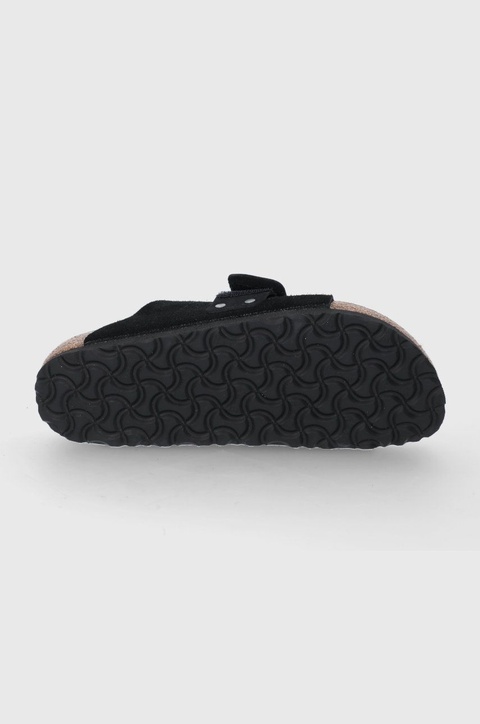 Birkenstock klapki zamszowe Kyoto damskie kolor czarny 1022566 - zdjęcie produktu nr 2