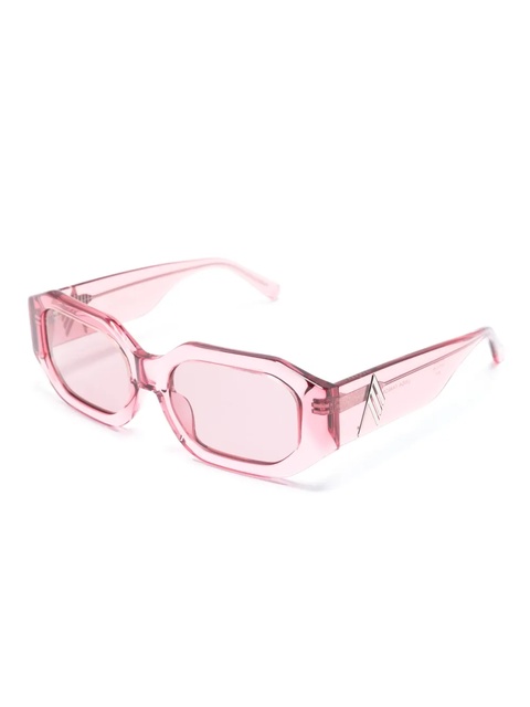 The Attico Blake rectangle-frame sunglasses - Pink - zdjęcie produktu nr 2