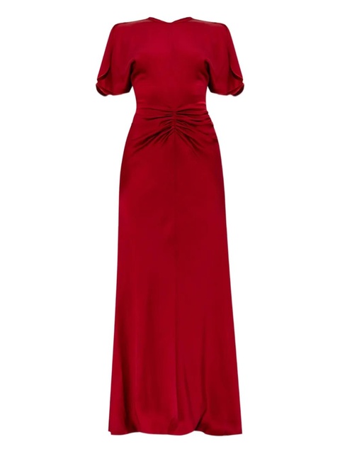 Victoria Beckham draped-detail maxi dress - Red - zdjęcie produktu nr 1