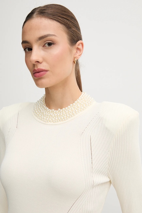 Gaudi sweter damski kolor beżowy lekki 521FD53036 - zdjęcie produktu nr 2
