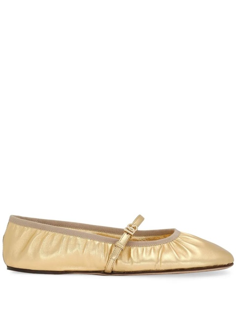 Dolce & Gabbana DNA leather ballerina shoes - Gold - zdjęcie produktu nr 1