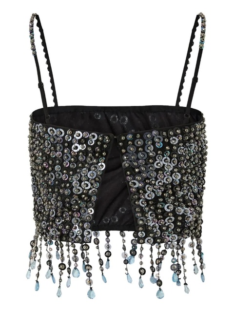PINKO sequinned tank top - Black - zdjęcie produktu nr 1