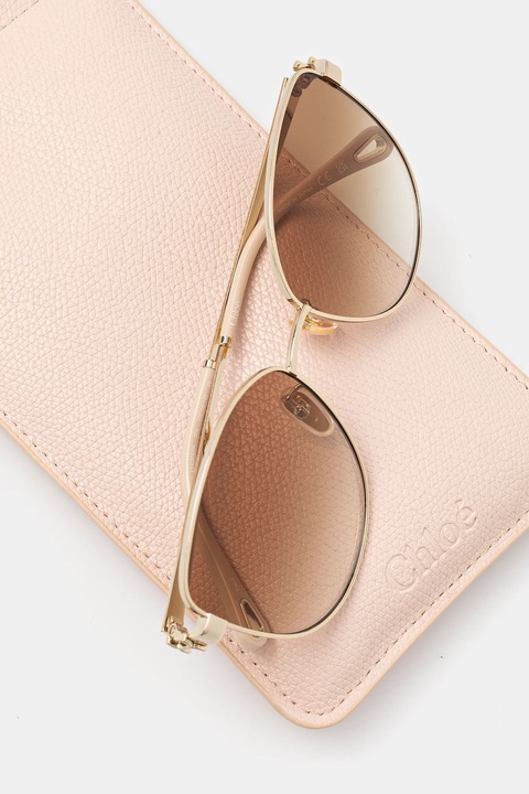 Chloé okulary przeciwsłoneczne damskie kolor złoty CH0306SK - zdjęcie produktu nr 2