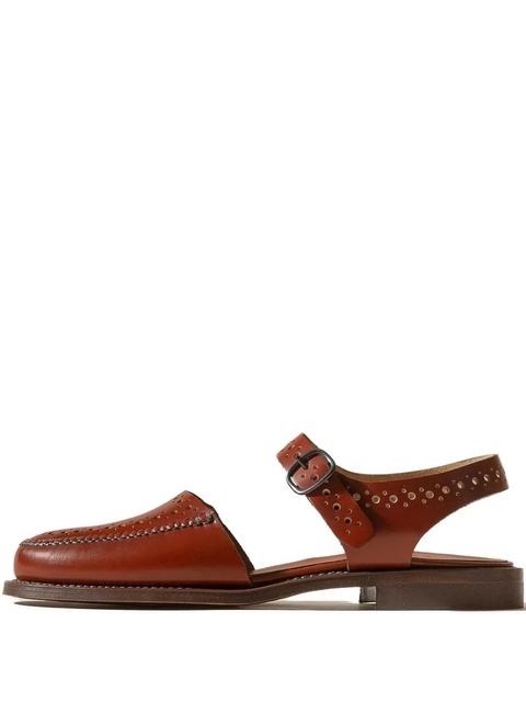 Hereu Picada perforated leather flats - Brown - zdjęcie produktu nr 2