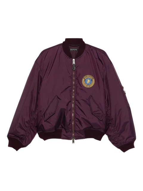Balenciaga embroidered logo bomber jacket - Brown - zdjęcie produktu nr 1