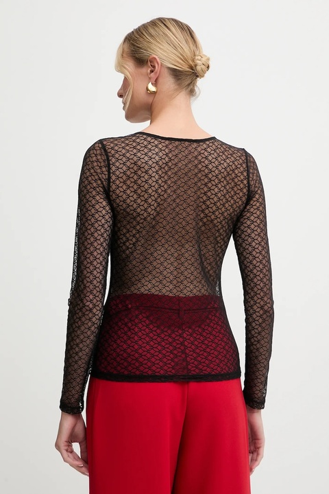 Morgan bluzka damska kolor czarny gładka TSIXTI - zdjęcie produktu nr 1