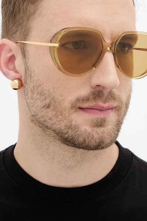 Bottega Veneta okulary przeciwsłoneczne kolor złoty BV1436S - zdjęcie produktu nr 2