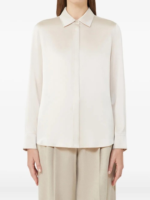 Max Mara silk long-sleeve shirt - Neutrals - zdjęcie produktu nr 2
