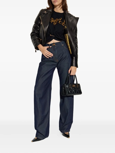 Versace quilted leather jacket - Black - zdjęcie produktu nr 2