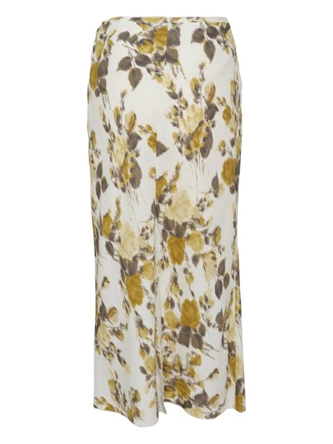 AMI Paris floral-motif midi skirt - Neutrals - zdjęcie produktu nr 1