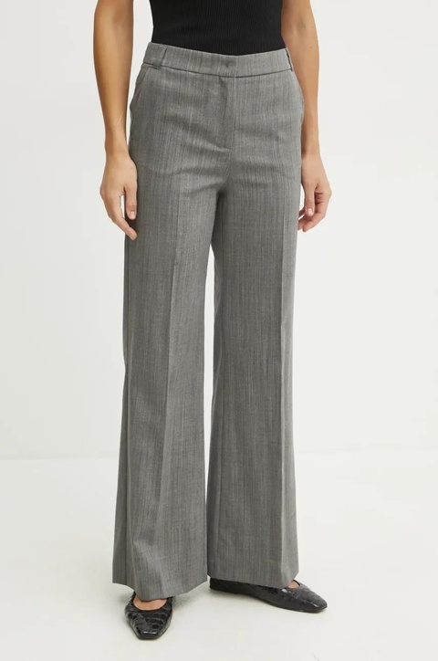 MAX&Co. spodnie wełniane damskie kolor szary szerokie high waist 2516131032200 - zdjęcie produktu nr 1
