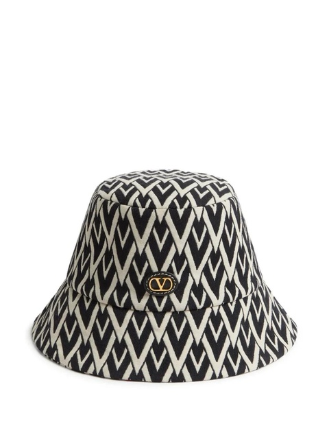 Valentino Garavani Toute La V wool bucket hat - Black - zdjęcie produktu nr 1