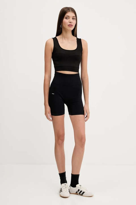 Pangaia szorty Plant-Stretch Compressive Shorts damskie kolor czarny gładkie high waist 10002485 - zdjęcie produktu nr 1