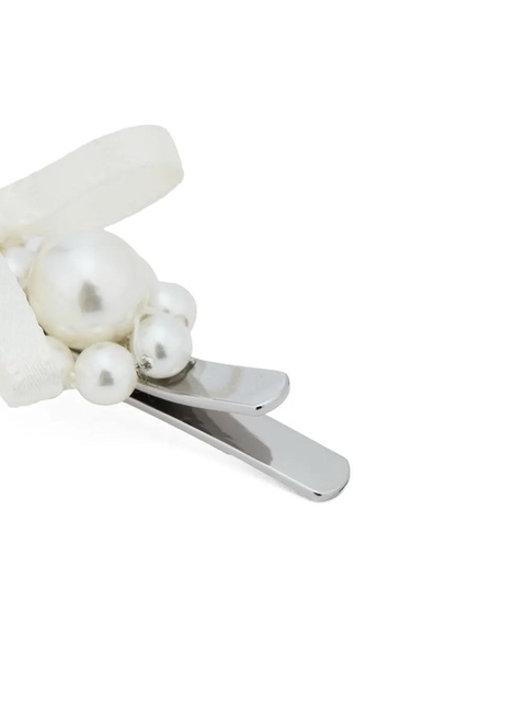 Simone Rocha pearl bow hair clip - White - zdjęcie produktu nr 2