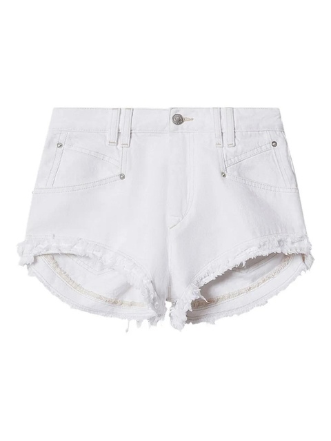 ISABEL MARANT Eneidala frayed shorts - White - zdjęcie produktu nr 1