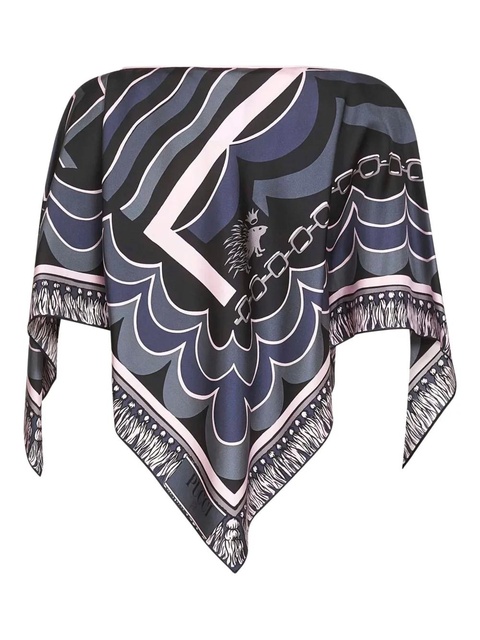 PUCCI tassel-print boat-neck top - Black - zdjęcie produktu nr 1