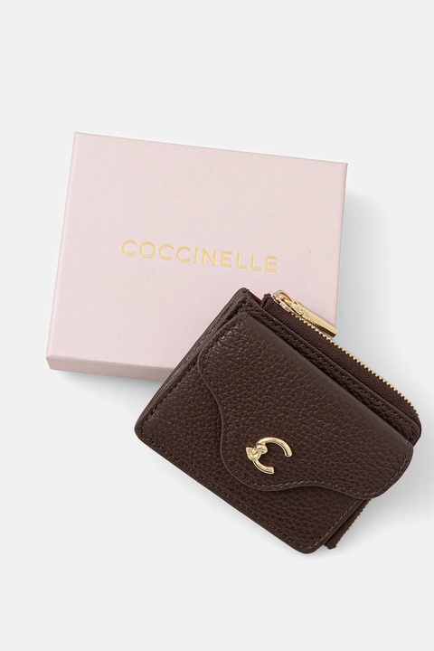 Coccinelle portfel skórzany COCCINELLE C-ME damski kolor brązowy E2.SSL.17.B6.21 - zdjęcie produktu nr 2