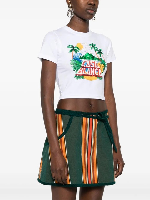 Casablanca Casa Beach Wave T-shirt - White - zdjęcie produktu nr 2