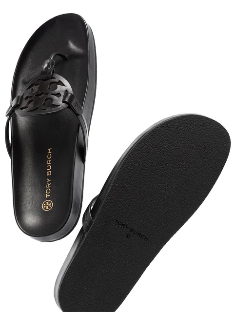 Tory Burch Miller monogram flat sandals - Black - zdjęcie produktu nr 2