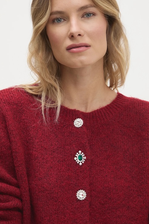 Answear.LAB sweter z wełną damskie kolor bordowy lekki - zdjęcie produktu nr 2
