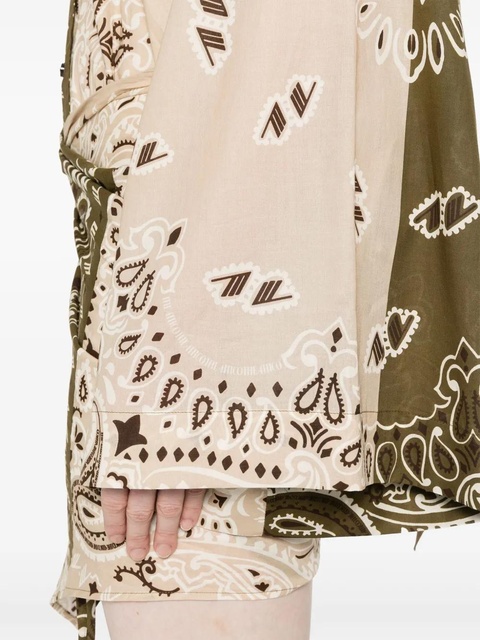 The Attico paisley-print cotton mini dress - Brown - zdjęcie produktu nr 2