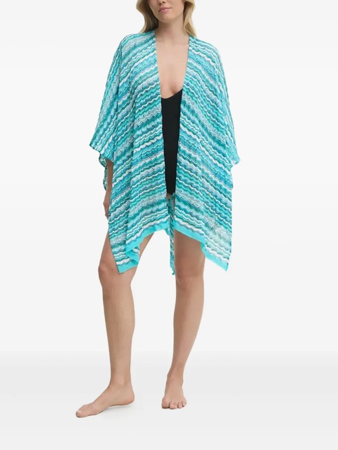 Missoni wave-pattern knit poncho - Blue - zdjęcie produktu nr 1
