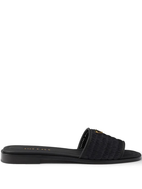 Prada leather slides - Black - zdjęcie produktu nr 1