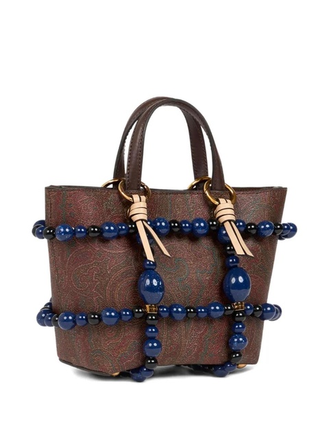 ETRO marble-embellished cage bag - Blue - zdjęcie produktu nr 2