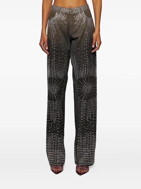 The Attico rhinestone-embellished jeans - Grey - zdjęcie produktu nr 2
