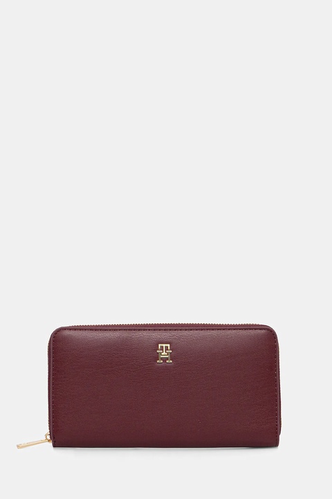 Tommy Hilfiger portfel damski kolor bordowy AW0AW17744 - zdjęcie produktu nr 1
