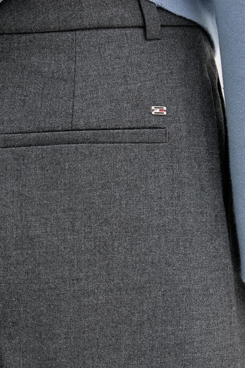 Tommy Hilfiger spodnie damskie kolor szary szerokie high waist WW0WW48358 - zdjęcie produktu nr 2