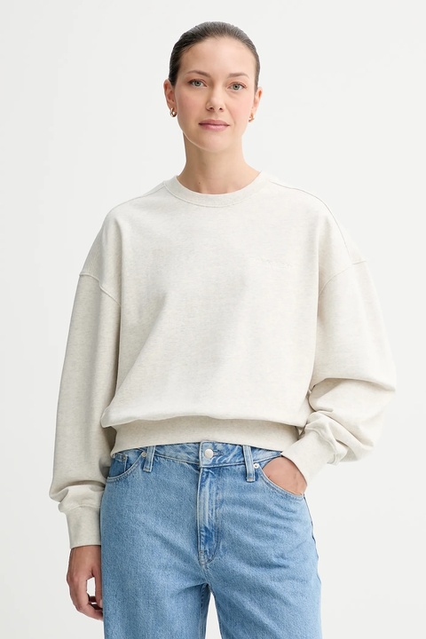 Calvin Klein bluza bawełniana damska kolor szary z aplikacją LV044C209G - zdjęcie produktu nr 1