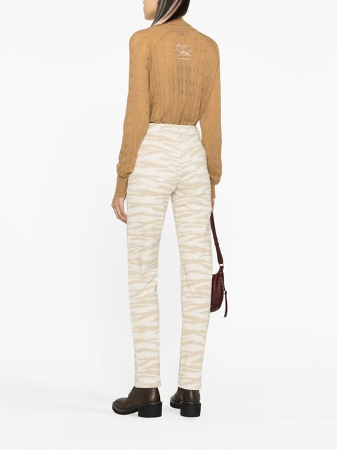 ETRO cable-knit roll-neck jumper - Brown - zdjęcie produktu nr 2