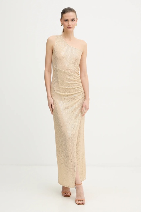 Morgan sukienka RSHOK kolor beżowy maxi rozkloszowana RSHOK - zdjęcie produktu nr 1