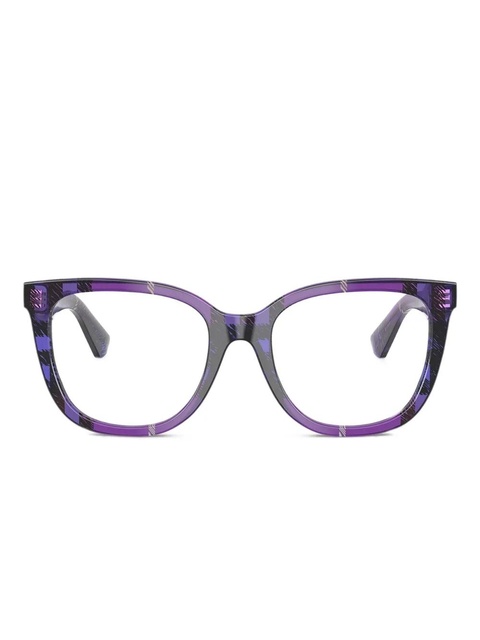 Burberry Eyewear check-pattern glasses - Purple - zdjęcie produktu nr 1